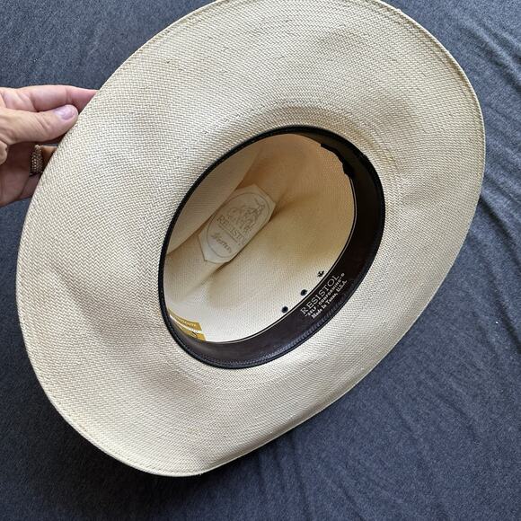 Resistol Self Conforming 5 Star Panama Western Cowboy Straw Hat - Picture 4 of 13
